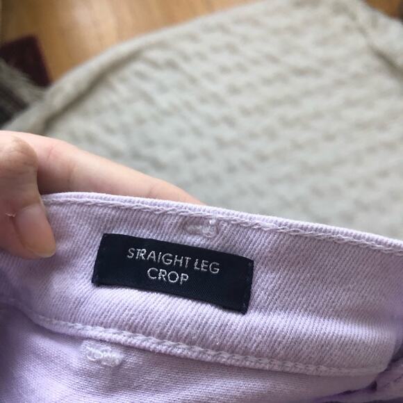 J. Crew Straight Leg Crop Jeans in Light Purple Garment Dyed Denim - Picture 8 of 10